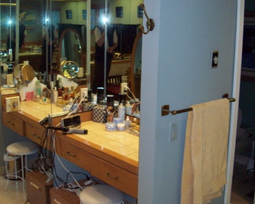 The Pre-Remodel Make-Up Station