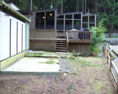 The before front deck that did not fit the architecture