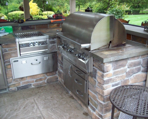 The outdoor kitchen before
