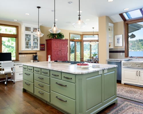 The newly remodeled kitchen