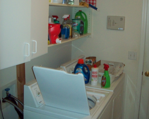 The laundry room before