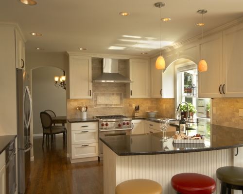 The beautiful remodeled kitchen