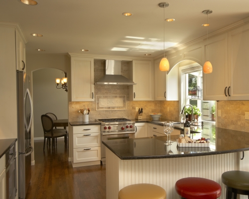 The beautiful remodeled kitchen
