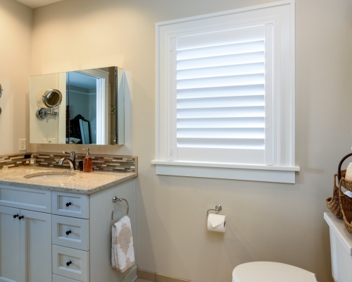 The new master bathroom vanity and toilet