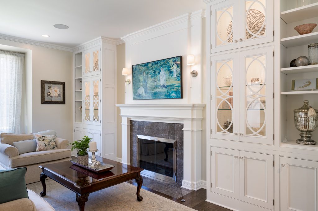 Gorgeous new living room cabinetry