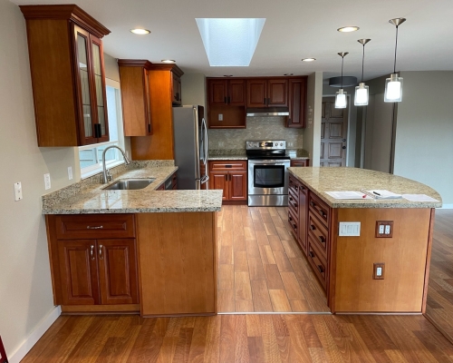 The kitchen galley before