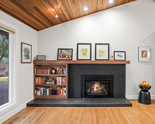 The new family room fireplace