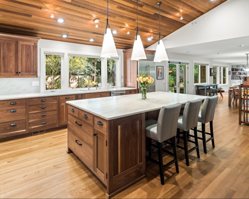 Warm and airy new kitchen