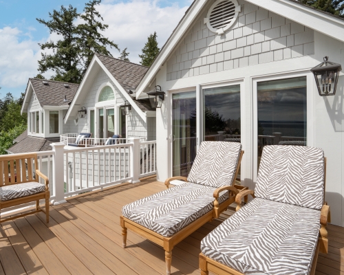 Second Story Deck with Upgraded Juliet Balcony Behind